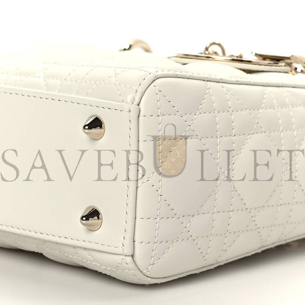 D*or lambskin cannage small my abcD*or lady D*or white (20*18*8.9cm)