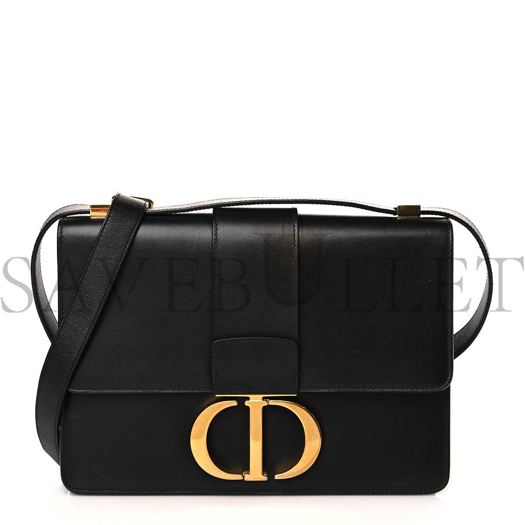 D*or smooth calfskin 30 montaigne flap bag black (23*18*4.4cm)