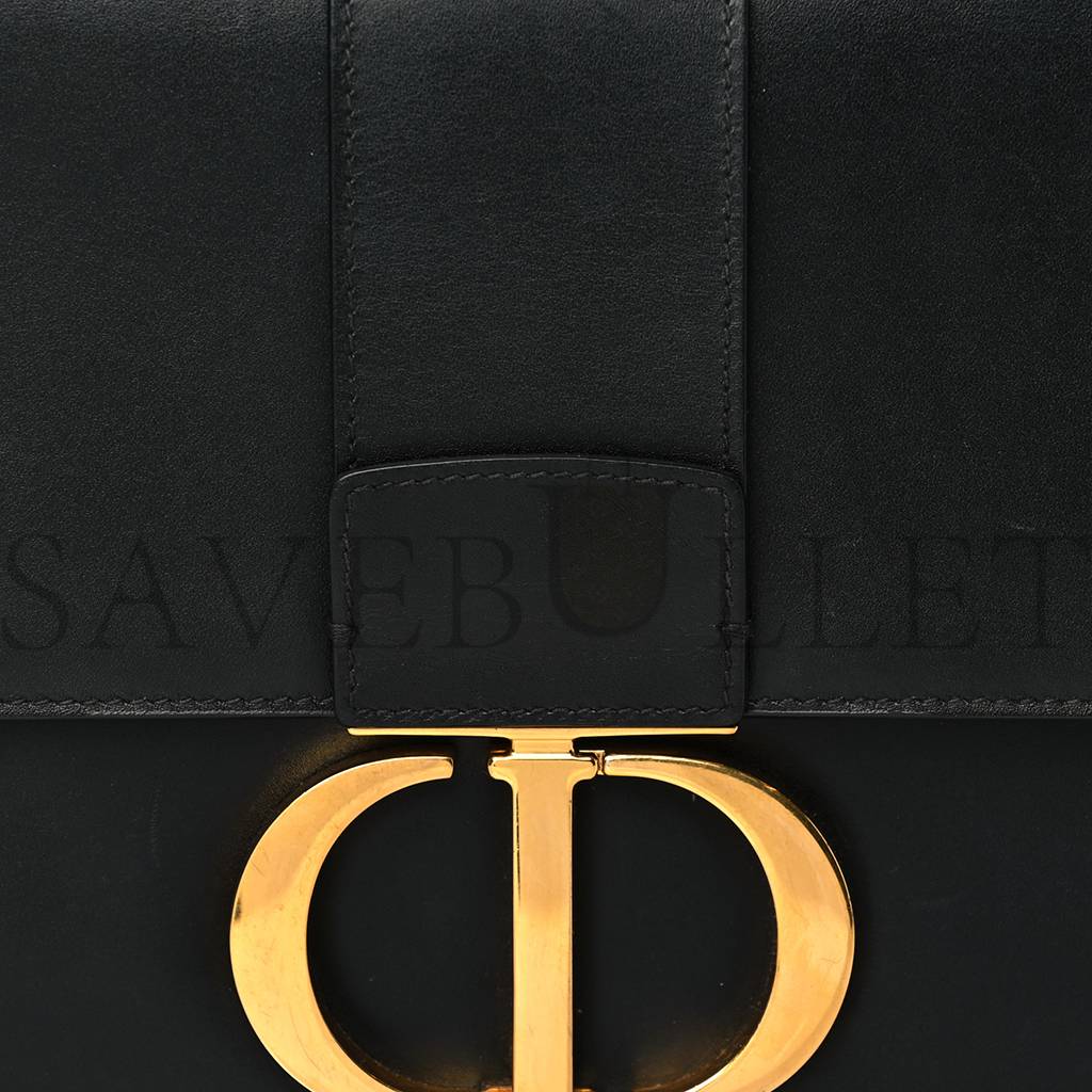 D*or smooth calfskin 30 montaigne flap bag black (23*18*4.4cm)