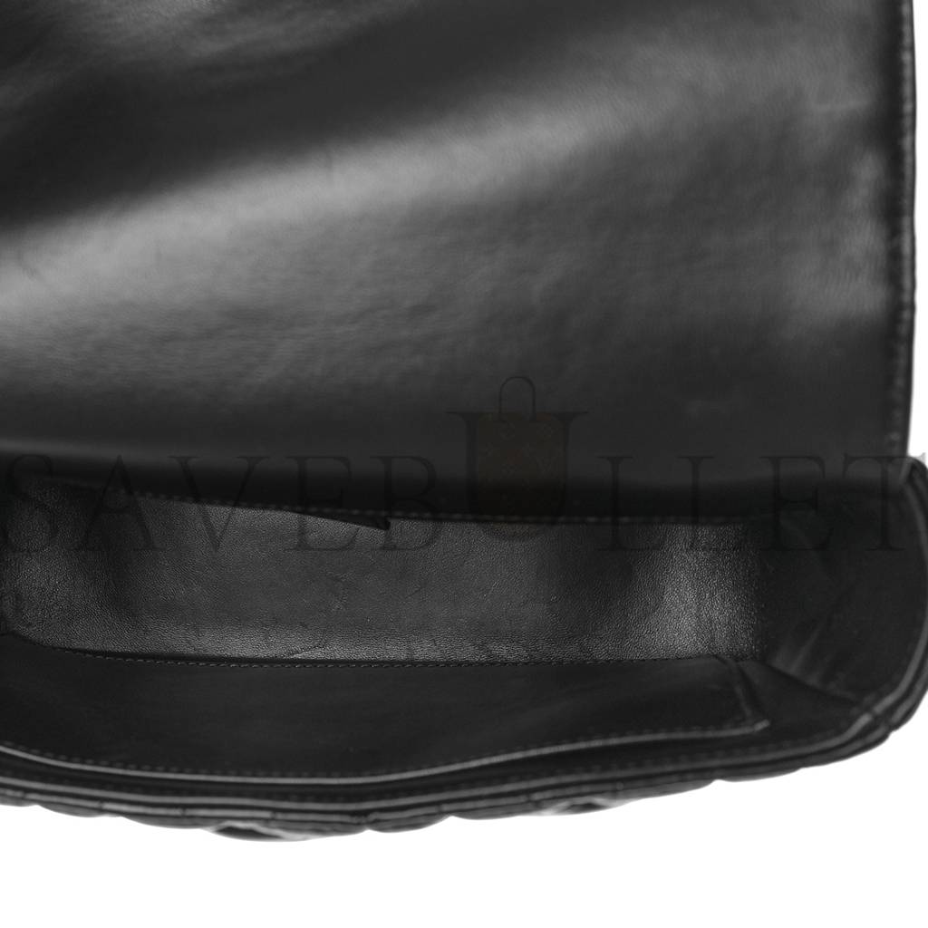 D*or calfskin macrocannage medium caro bag black (26*15*9.5cm)