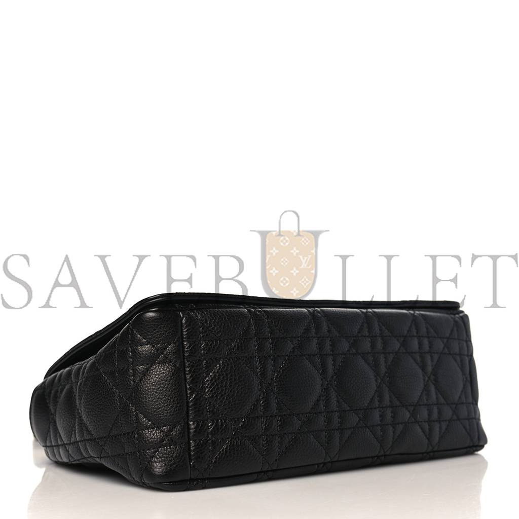 D*or calfskin cannage medium caro bag black (25*15*8.9cm)