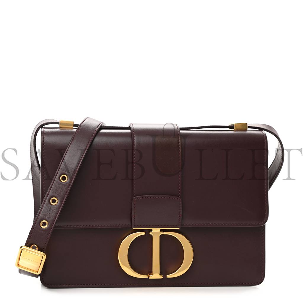 D*or smooth calfskin 30 montaigne flap bag burgundy (23*17*5.1cm)