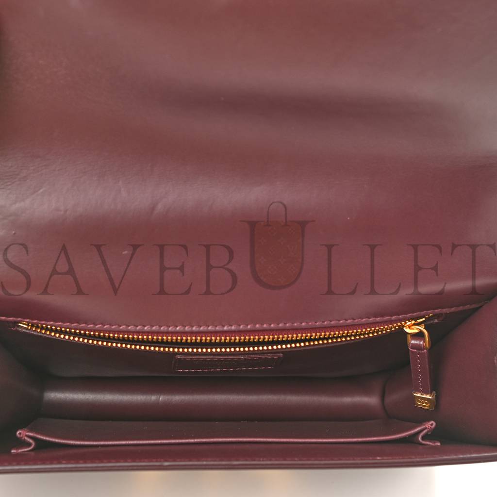 D*or smooth calfskin 30 montaigne flap bag burgundy (23*17*5.1cm)