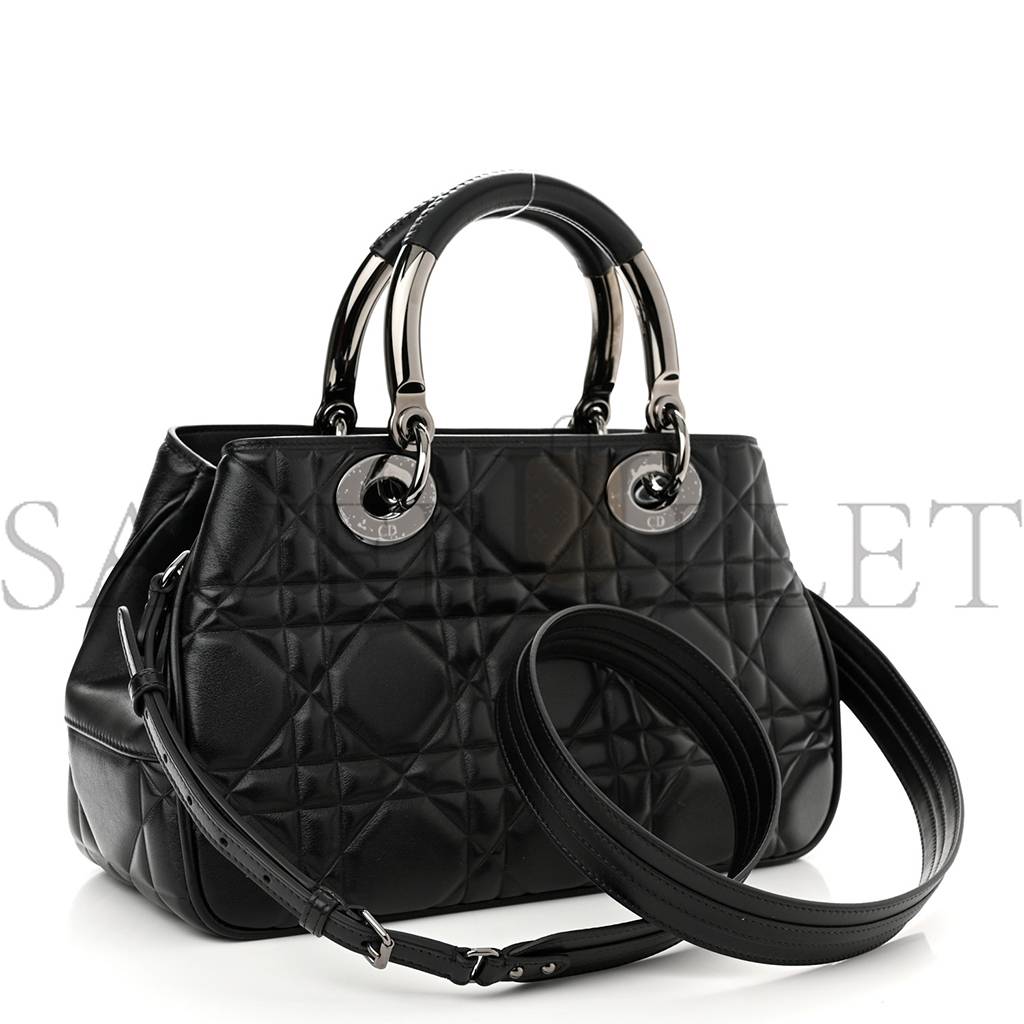 D*or lambskin cannage the lady 95.22 black (30*18*12.1cm)