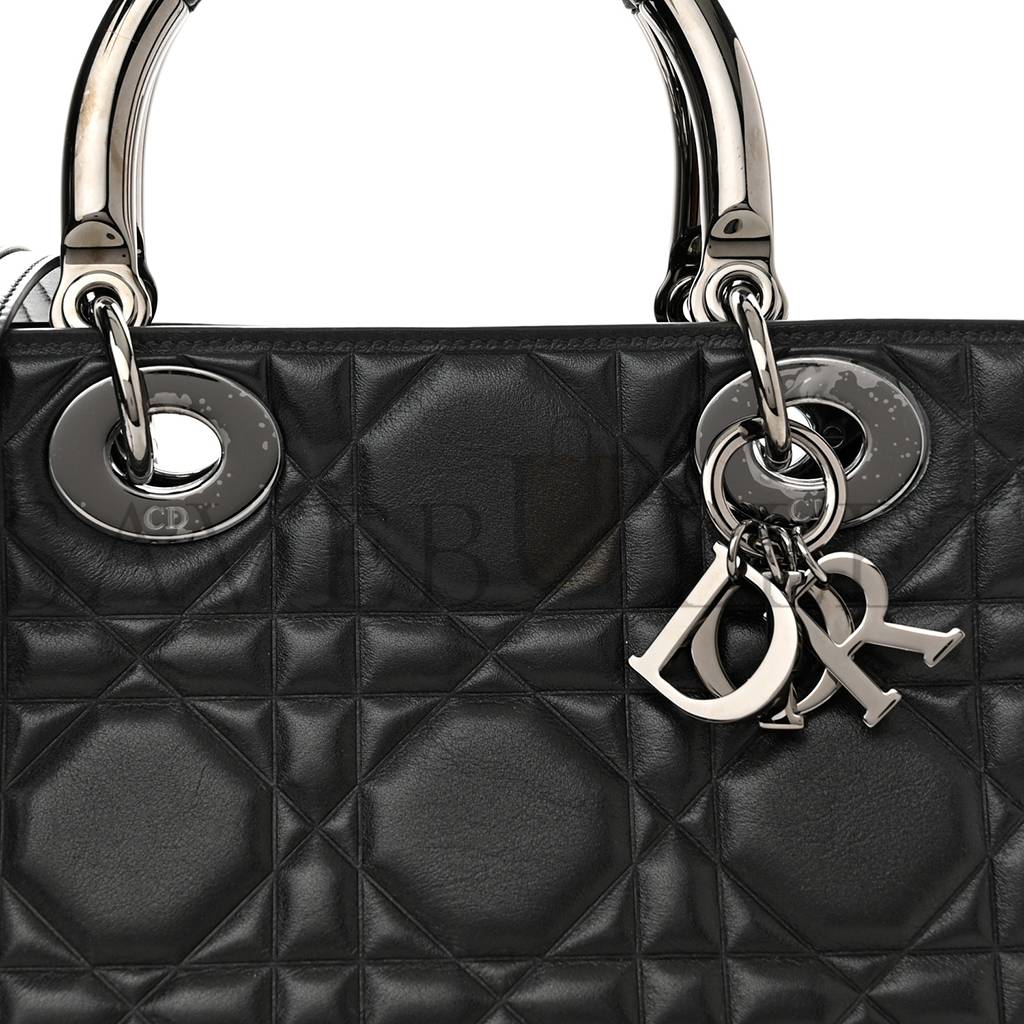 D*or lambskin cannage the lady 95.22 black (30*18*12.1cm)