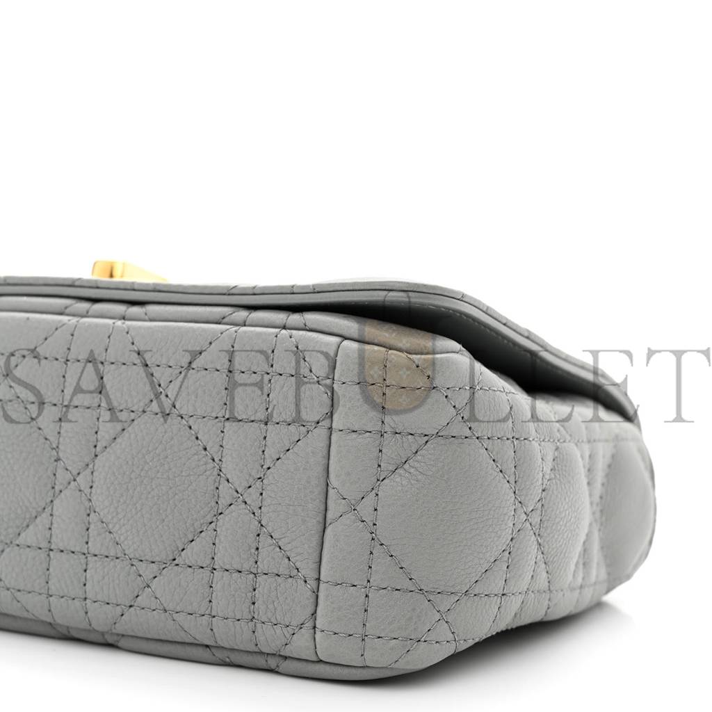 D*or calfskin cannage small caro bag grey (20*12*7cm)