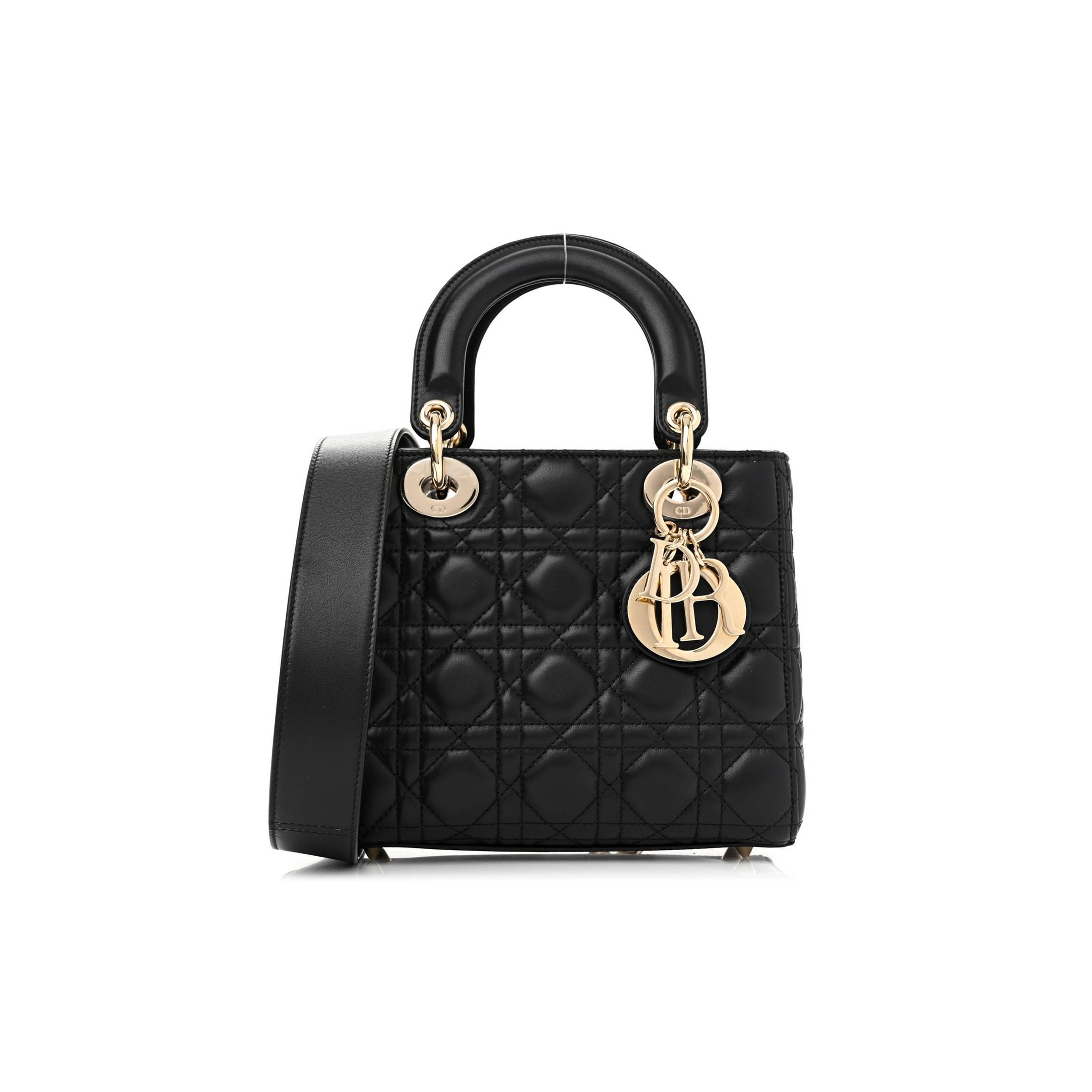 D*or lambskin cannage small my abcD*or lady D*or black (20*18*8.9cm)