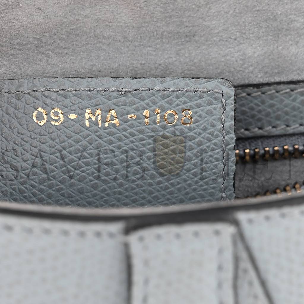 D*or grained calfskin saddle bag grey stone (24*23*5.7cm)