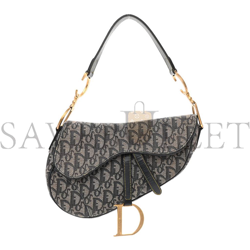 D*or monogram saddle bag blue (20*19*2.5cm)