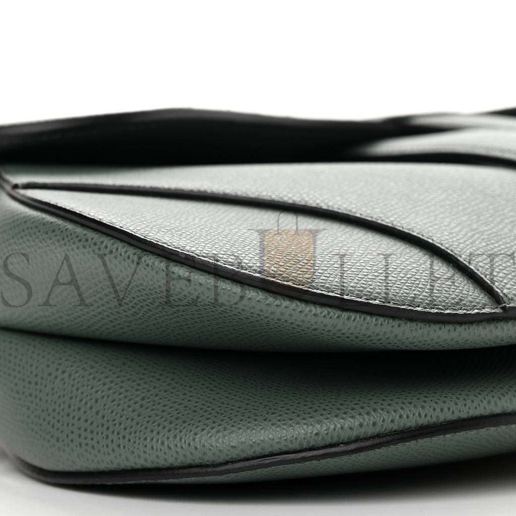 D*or grained calfskin saddle bag orage (25*21*6.4cm)