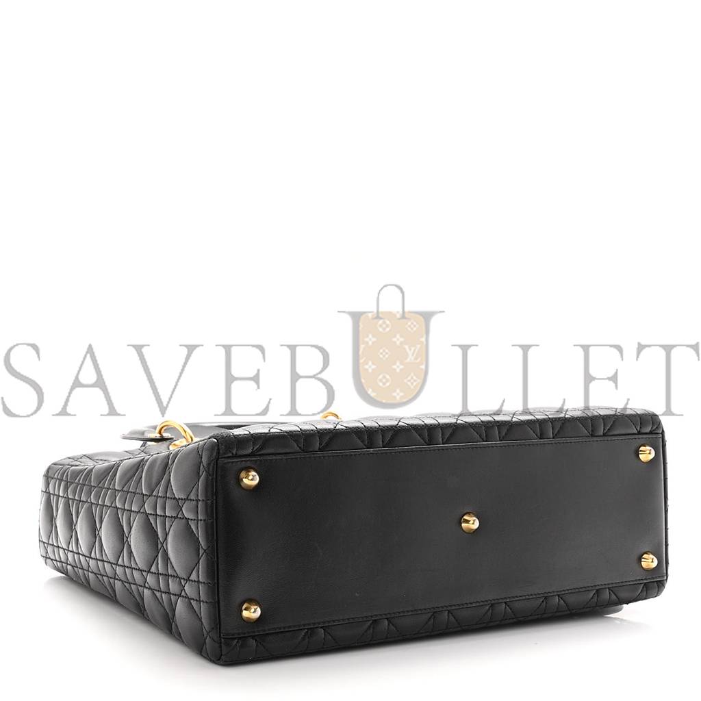 D*or lambskin cannage large lady D*or black (32*25*12.1cm)