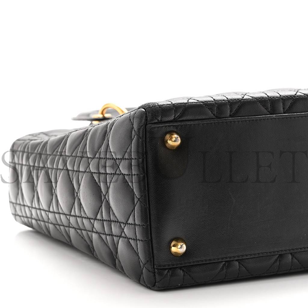 D*or lambskin cannage large lady D*or black (32*25*12.1cm)