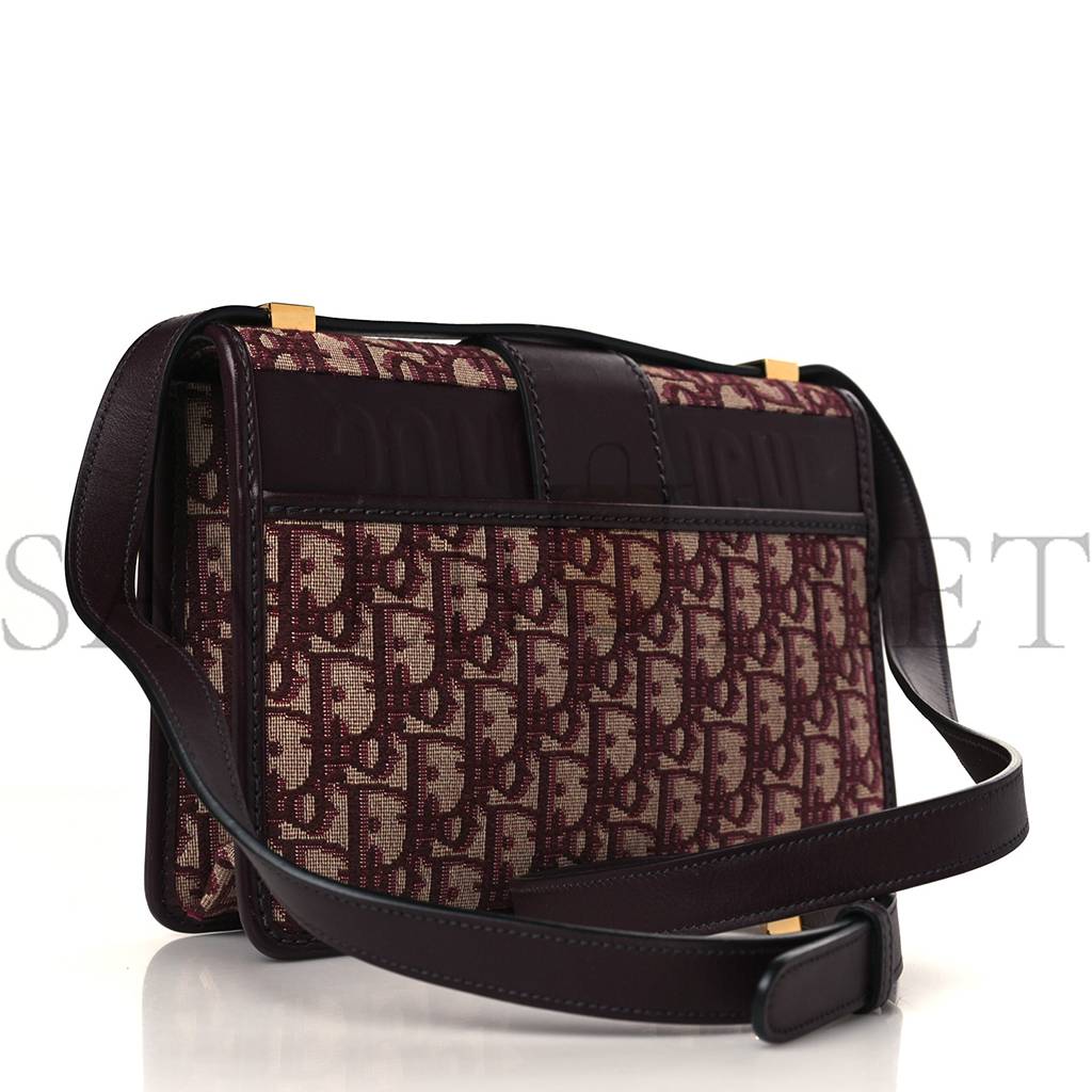 D*or oblique 30 montaigne flap bag burgundy (24*17*6.4cm)