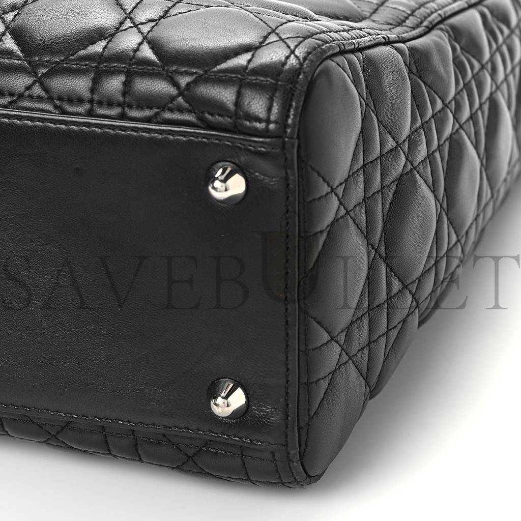 D*or lambskin cannage large lady D*or black (32*25*12.1cm)