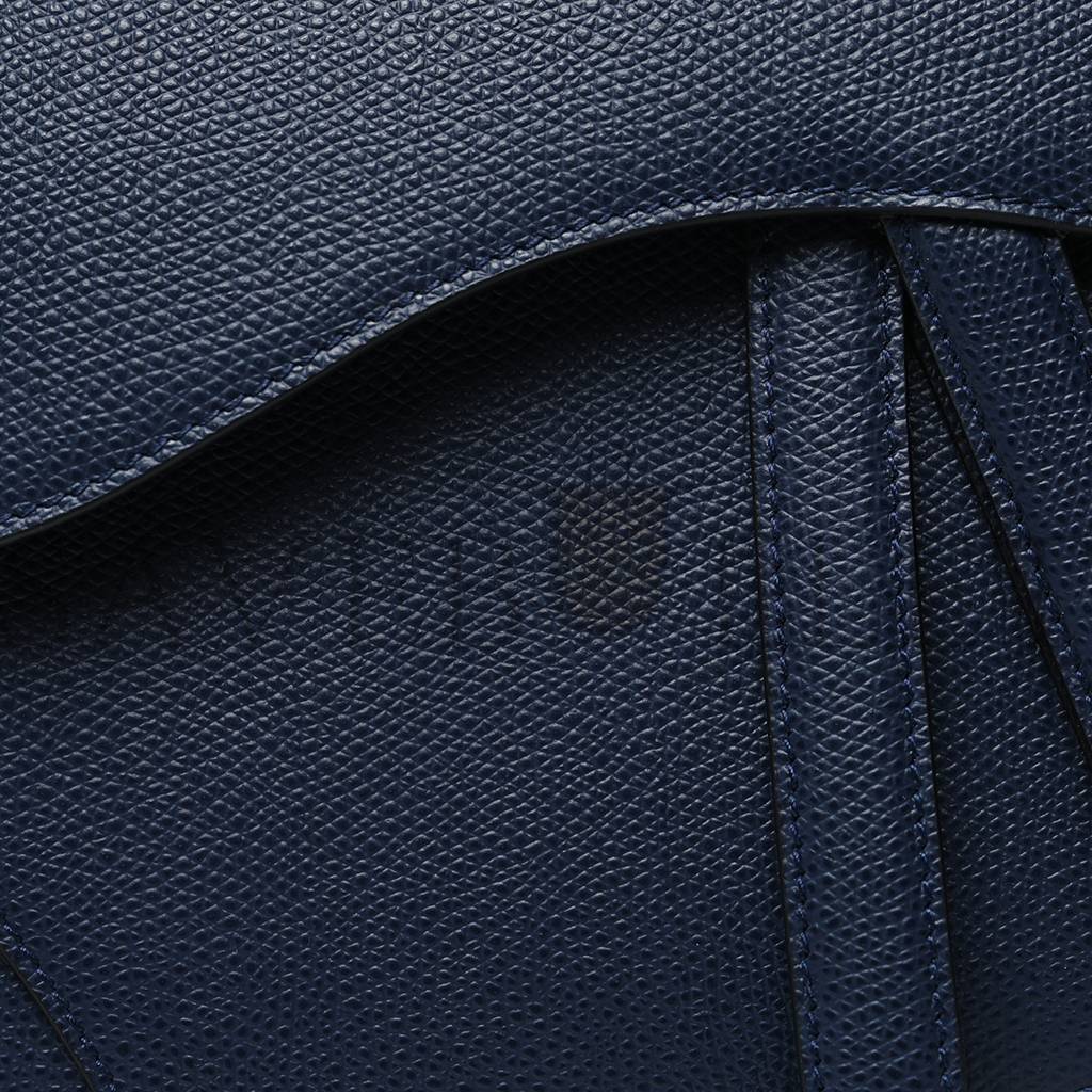 D*or grained calfskin saddle bag navy (23*20*6.4cm)