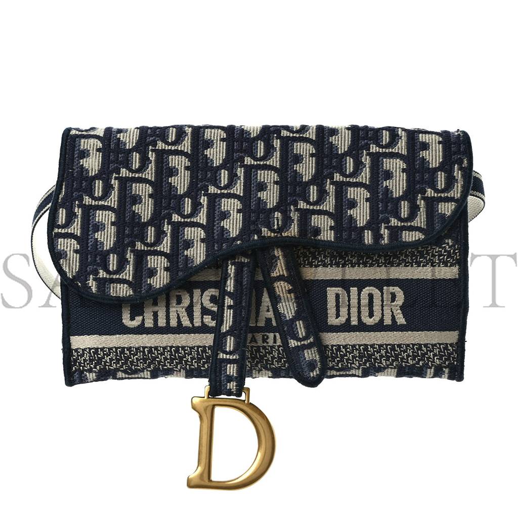 D*or oblique slim saddle pouch blue (21*13*2.5cm)