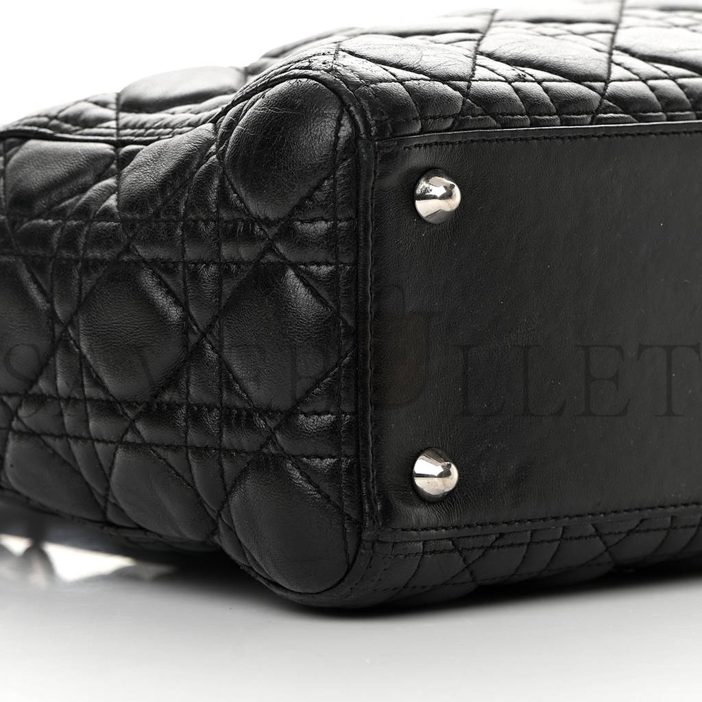 D*or lambskin cannage large lady D*or black (31*25*12.1cm)