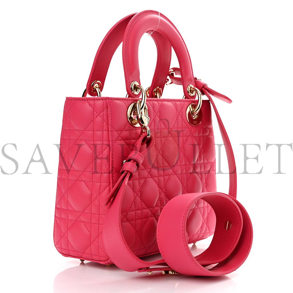 D*or lambskin cannage small my abcD*or lady D*or fraise (20*17*8.9cm)