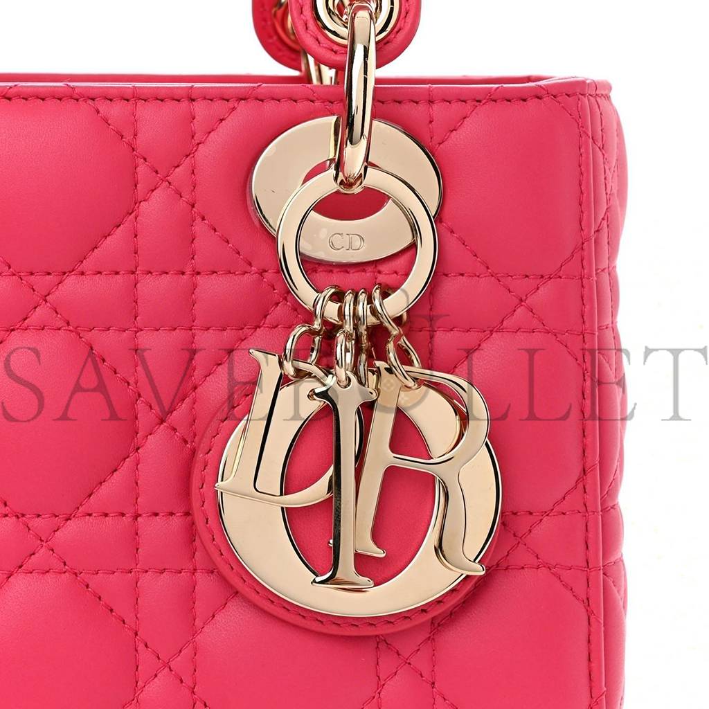 D*or lambskin cannage small my abcD*or lady D*or fraise (20*17*8.9cm)