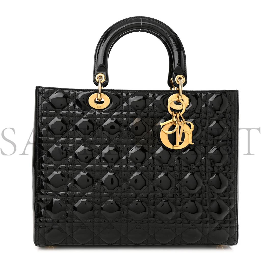 D*or patent cannage large lady D*or black (32*25*11.4cm)