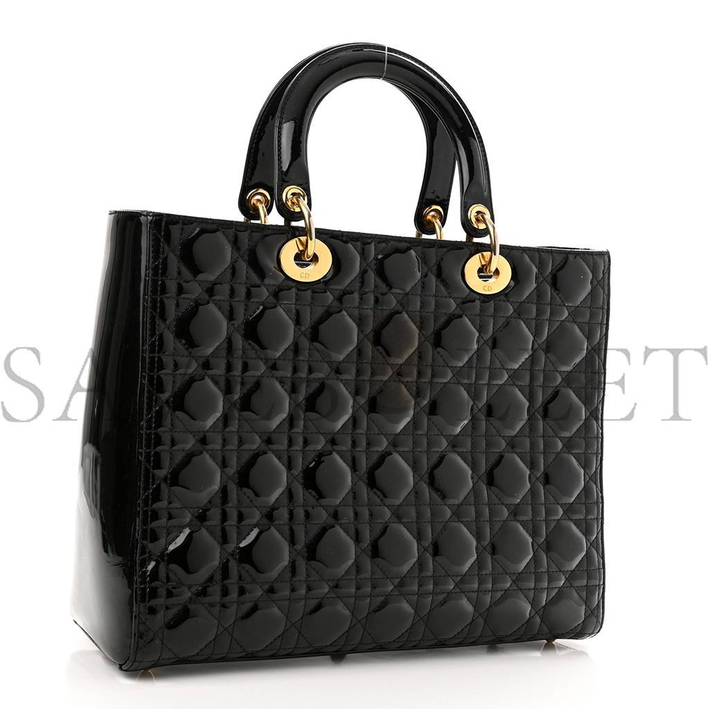 D*or patent cannage large lady D*or black (32*25*11.4cm)