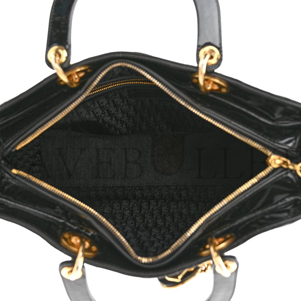 D*or patent cannage large lady D*or black (32*25*11.4cm)