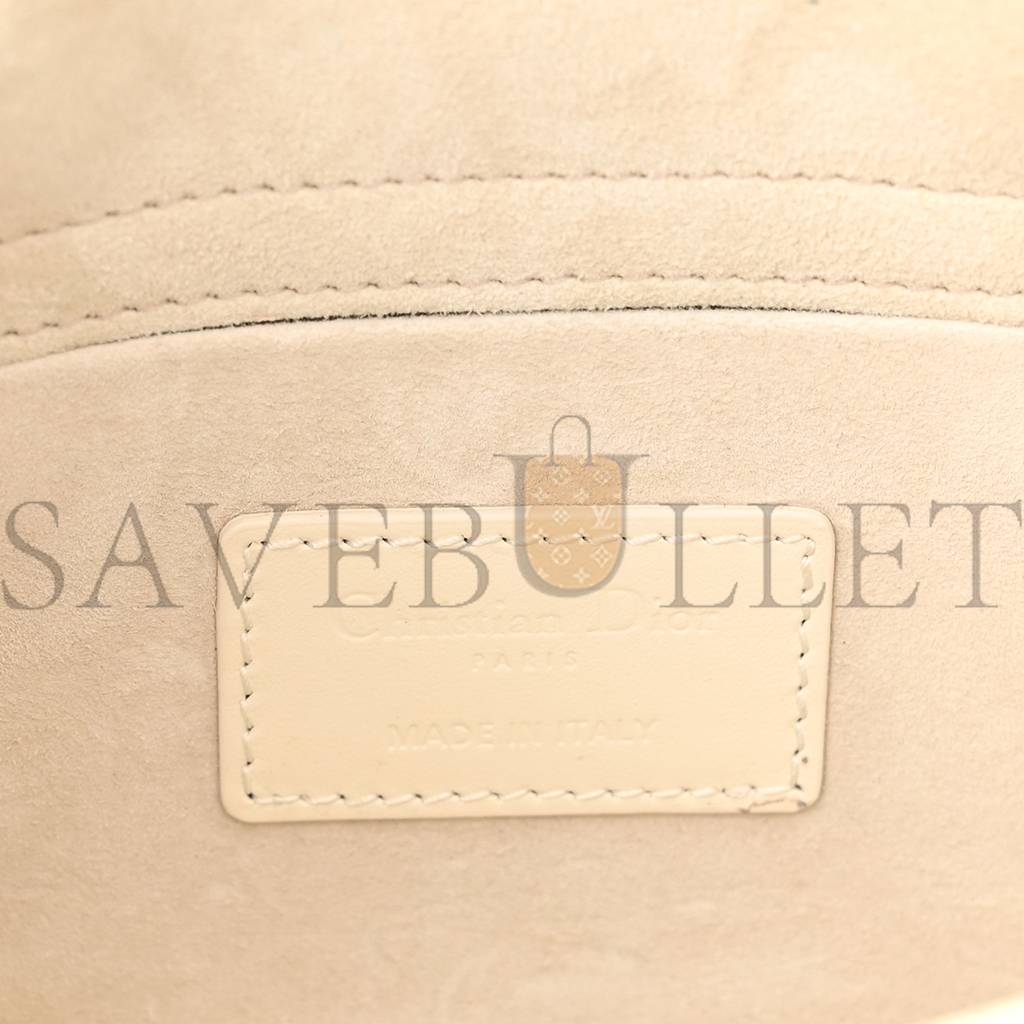 D*or lambskin cannage medium lady d-joy latte (26*14*5.7cm)