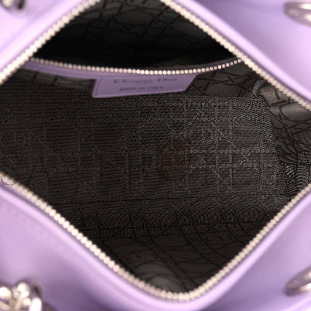 D*or lambskin cannage medium lady D*or purple (24*20*10.8cm)