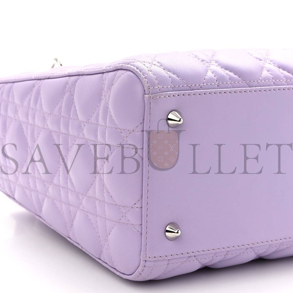 D*or lambskin cannage medium lady D*or purple (24*20*10.8cm)