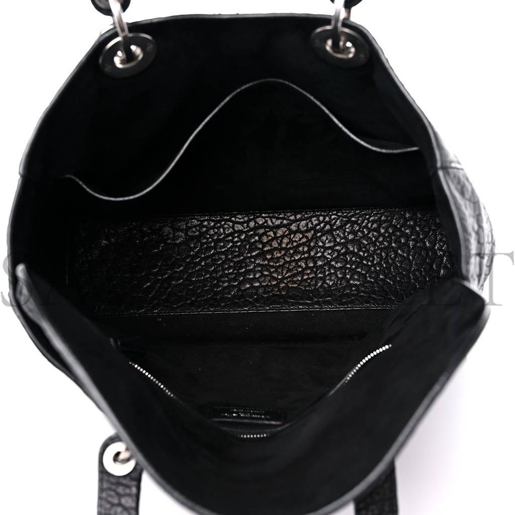 D*or canyon grained lambskin large lady D*or black (32*23*12.1cm)