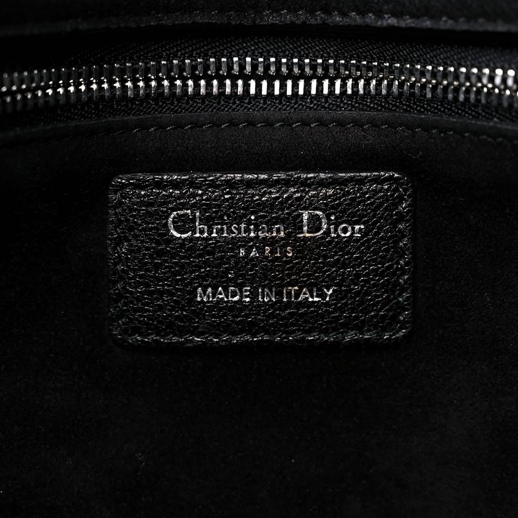 D*or canyon grained lambskin large lady D*or black (32*23*12.1cm)