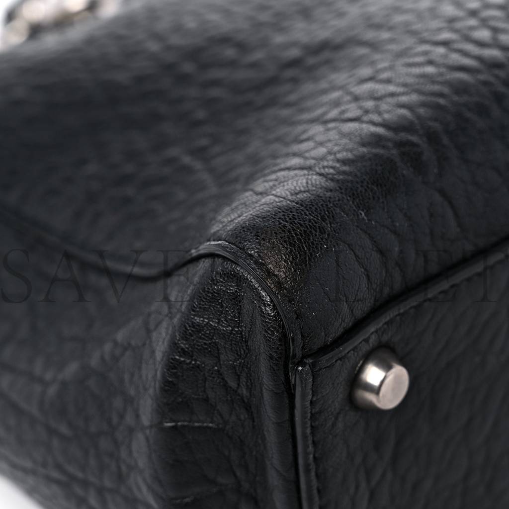 D*or canyon grained lambskin large lady D*or black (32*23*12.1cm)