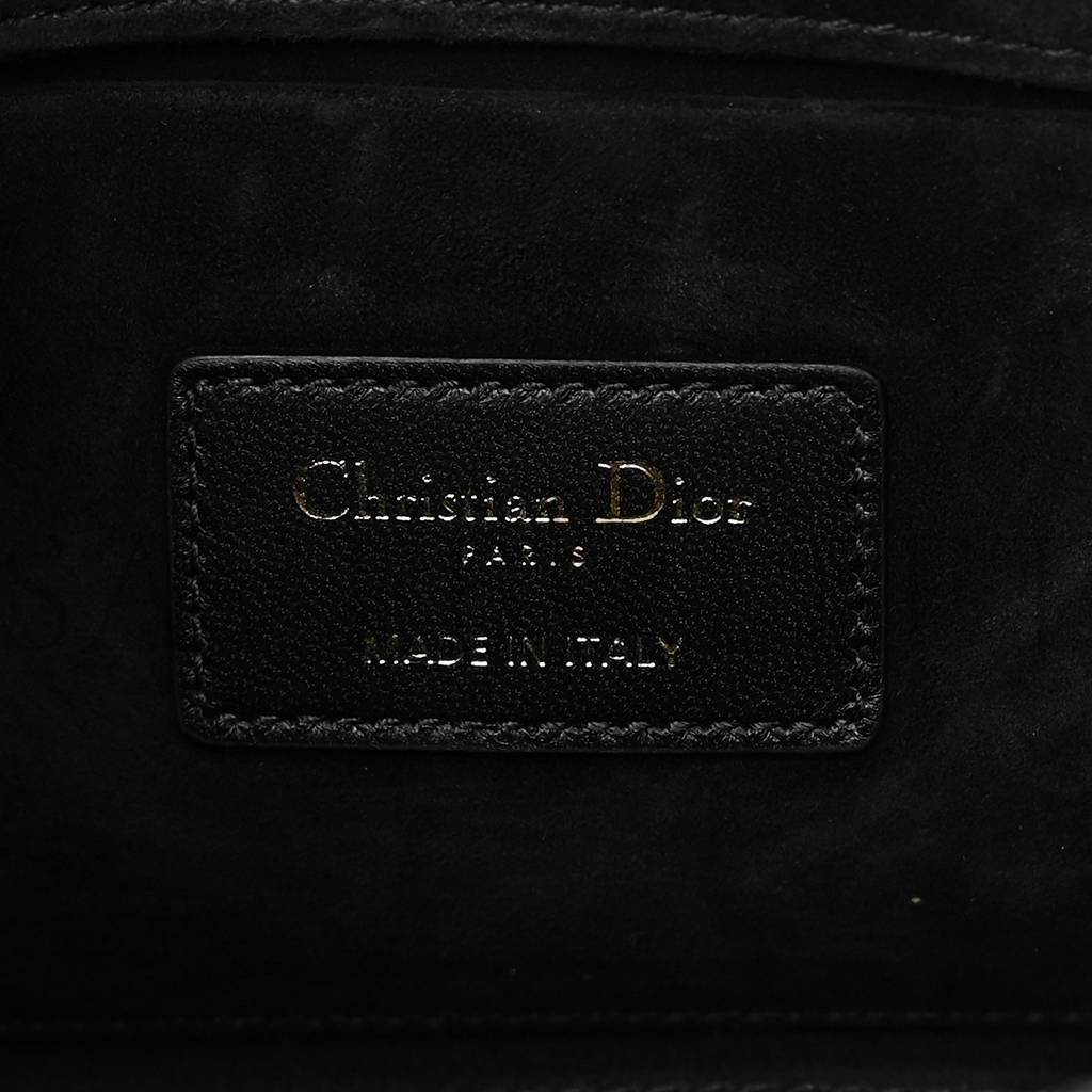 D*or lambskin cannage lady d-joy black (25*14*5.7cm)