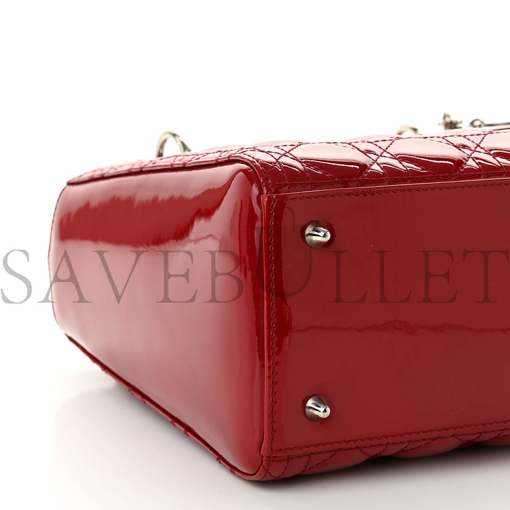 D*or patent cannage medium lady D*or red (23*20*12.1cm)