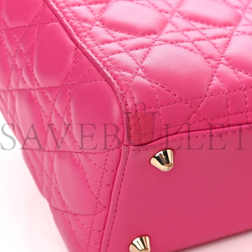 D*or lambskin cannage large lady D*or fuchsia (32*25*8.9cm)