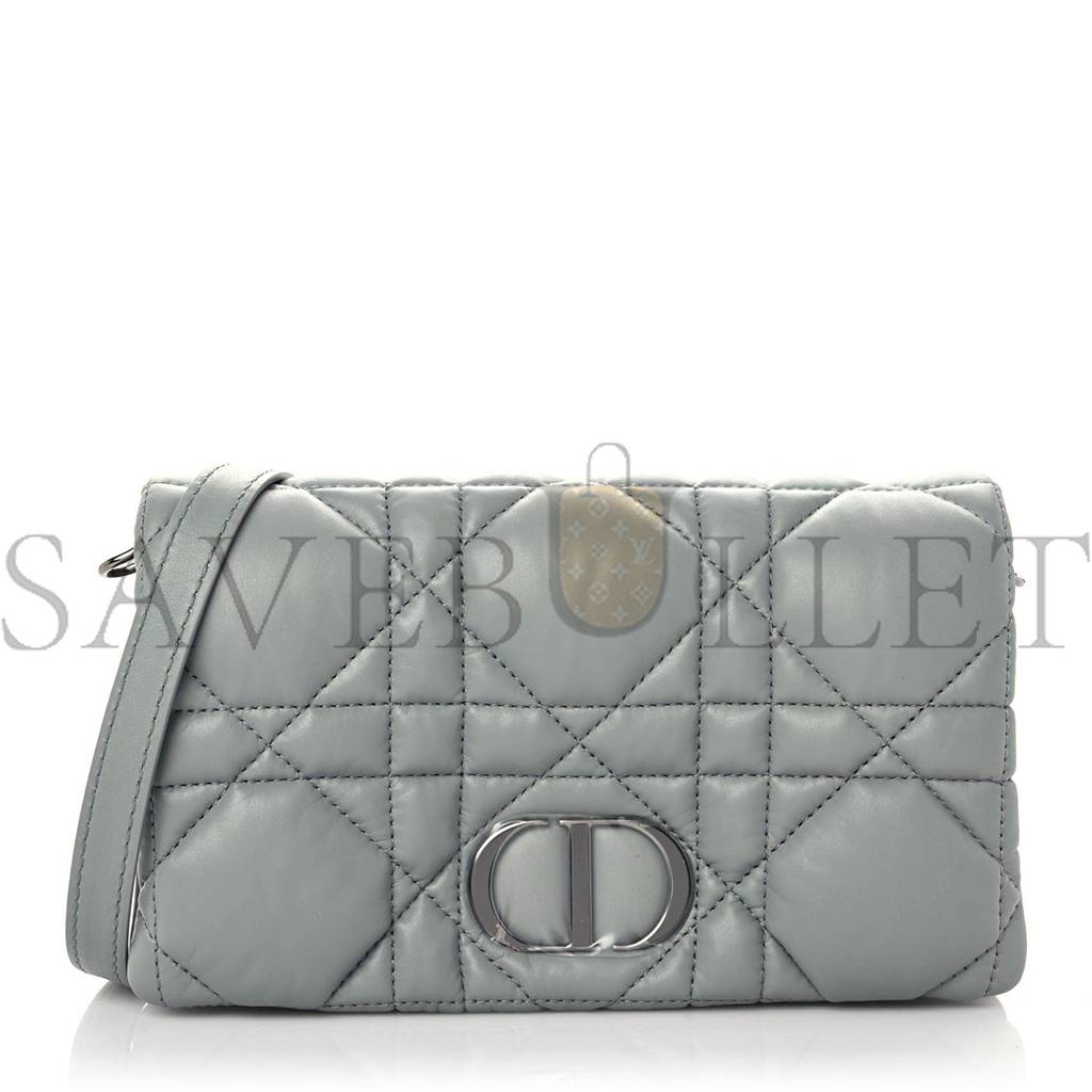 D*or calfskin macrocannage mini caro bag grey (20*12*5.1cm)