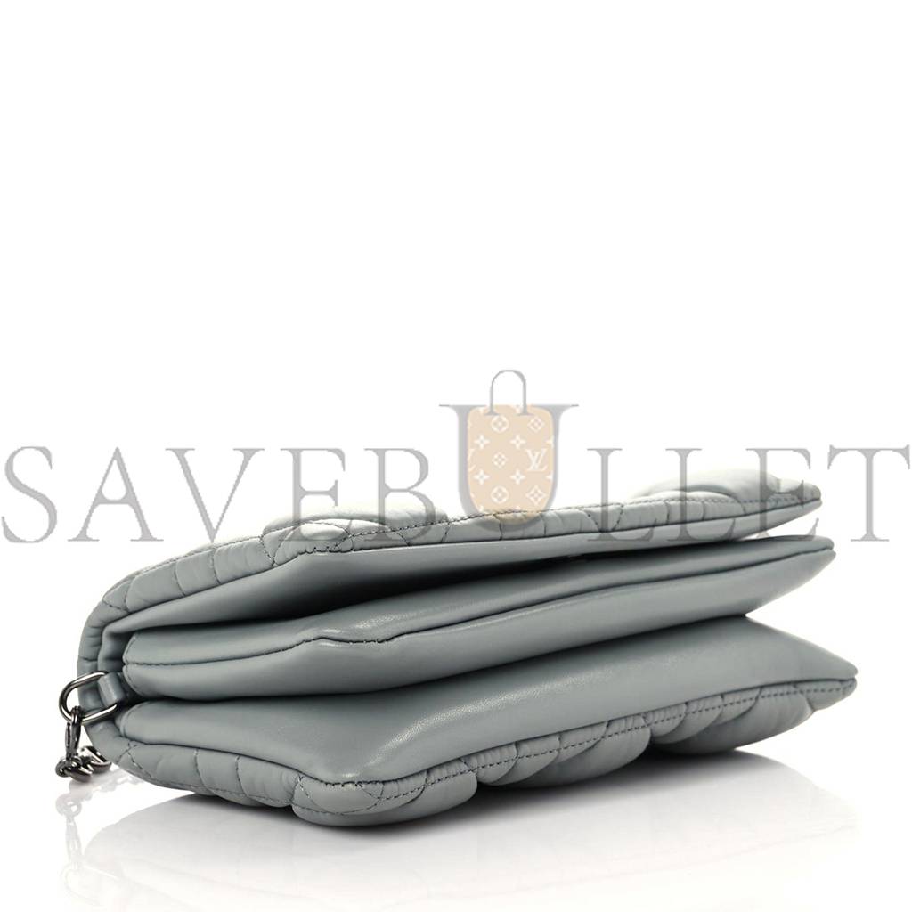 D*or calfskin macrocannage mini caro bag grey (20*12*5.1cm)