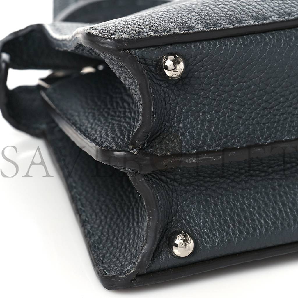 F**di cuoio romano selleria chamois small peekaboo i see u satchel asfalto camelia (27*20*11cm)