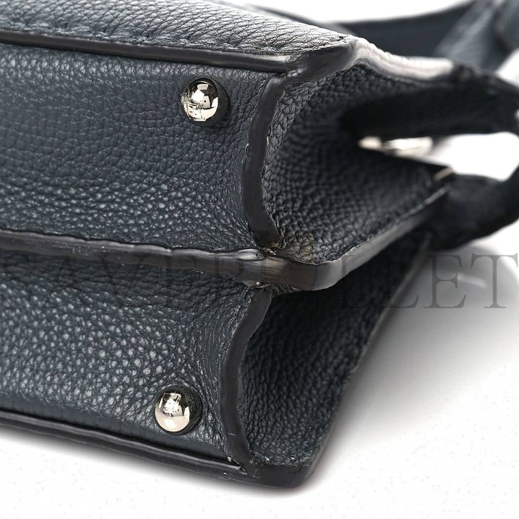 F**di cuoio romano selleria chamois small peekaboo i see u satchel asfalto camelia (27*20*11cm)