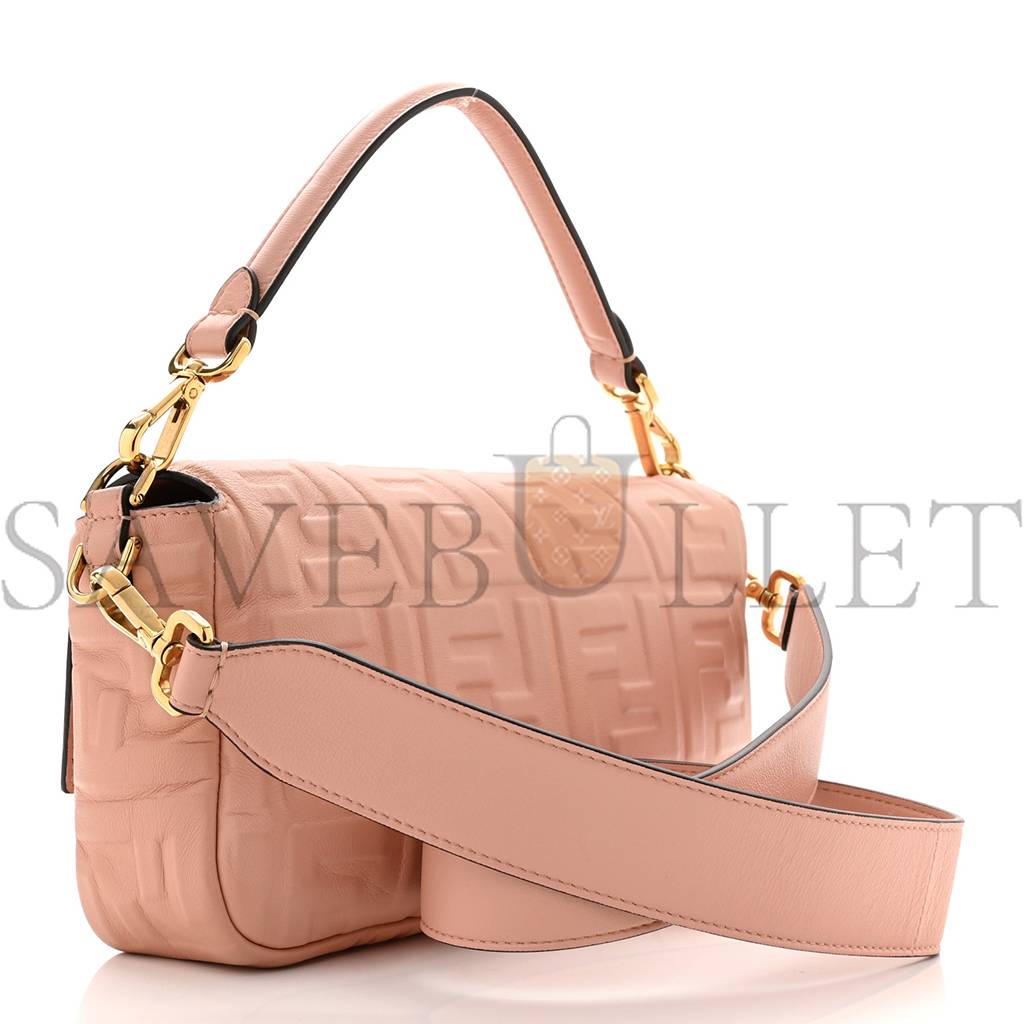 F**di nappa ff 1974 embossed baguette rosa bourbon (27*15*6cm)