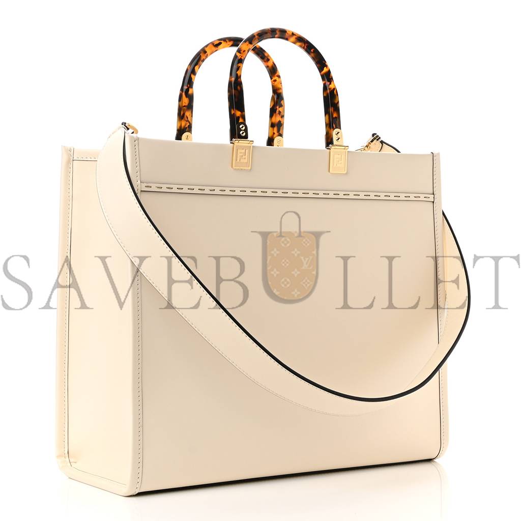 F**di vitello king plexiglass medium F**di sunshine shopper tote white ice (36*30*15cm)