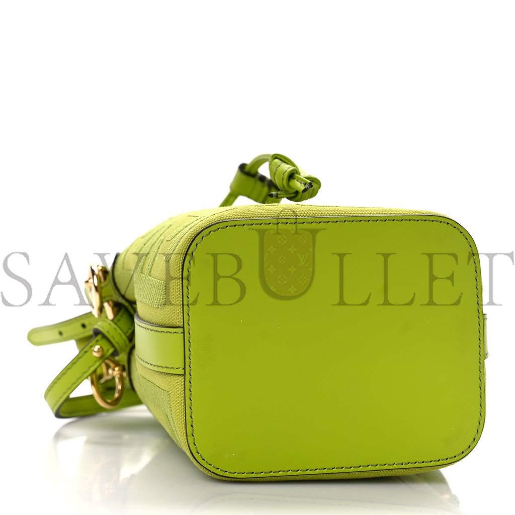 F**di canvas vitello grace f is F**di ff embroidered mini mon tresor bucket bag wasabi (18*12*10cm)