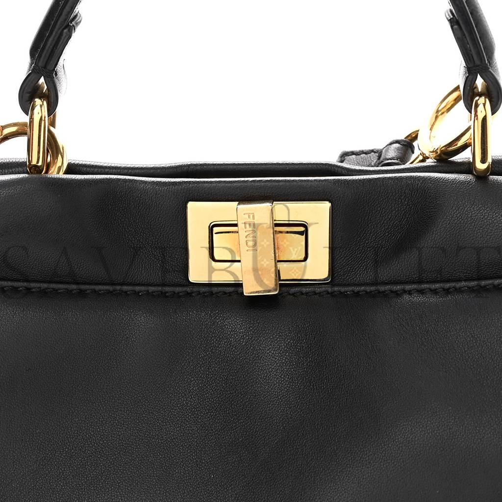 F**di nappa mini peekaboo iconic satchel black (23*17*11cm)