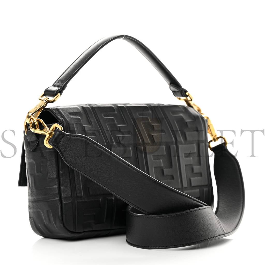 F**di nappa ff 1974 embossed baguette black (27*15*6cm)