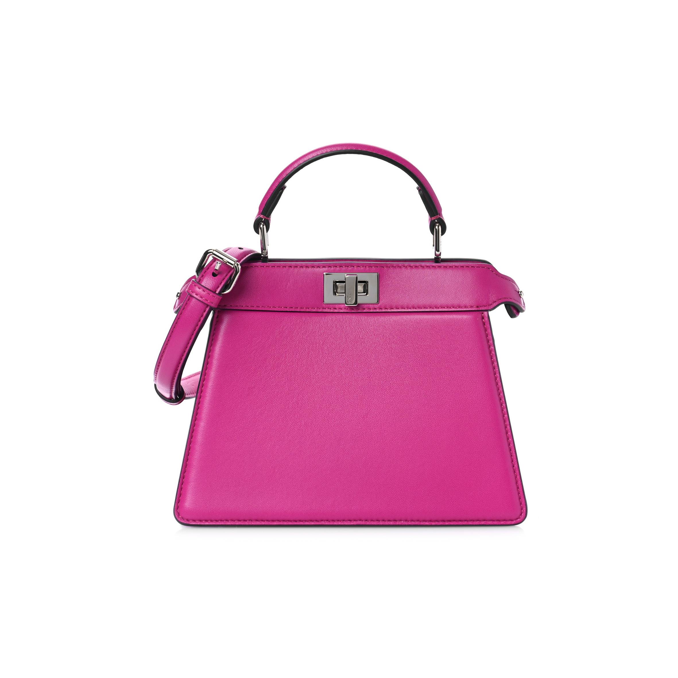 F**di shiny nappa petite peekaboo i see u satchel magenta (20*15*11cm)