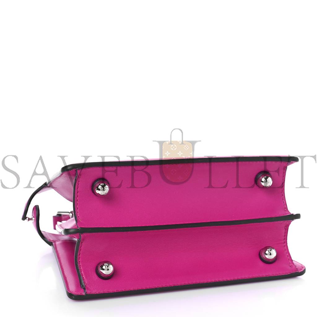 F**di shiny nappa petite peekaboo i see u satchel magenta (20*15*11cm)