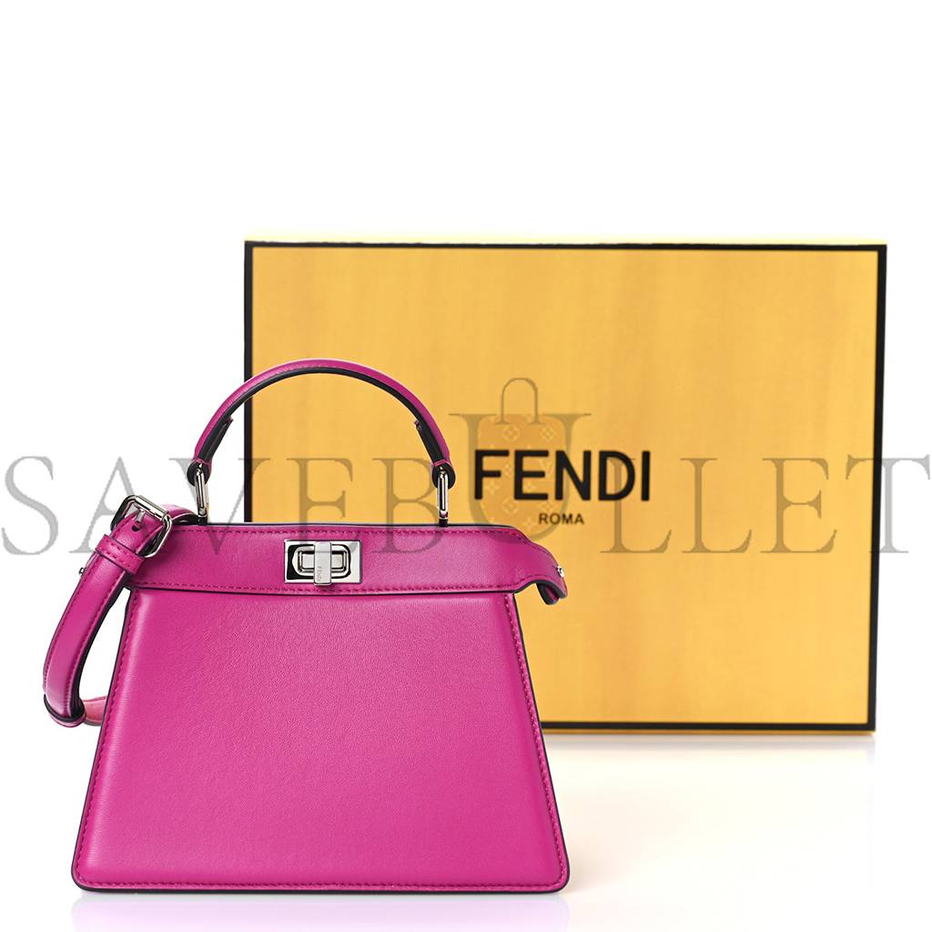 F**di shiny nappa petite peekaboo i see u satchel magenta (20*15*11cm)