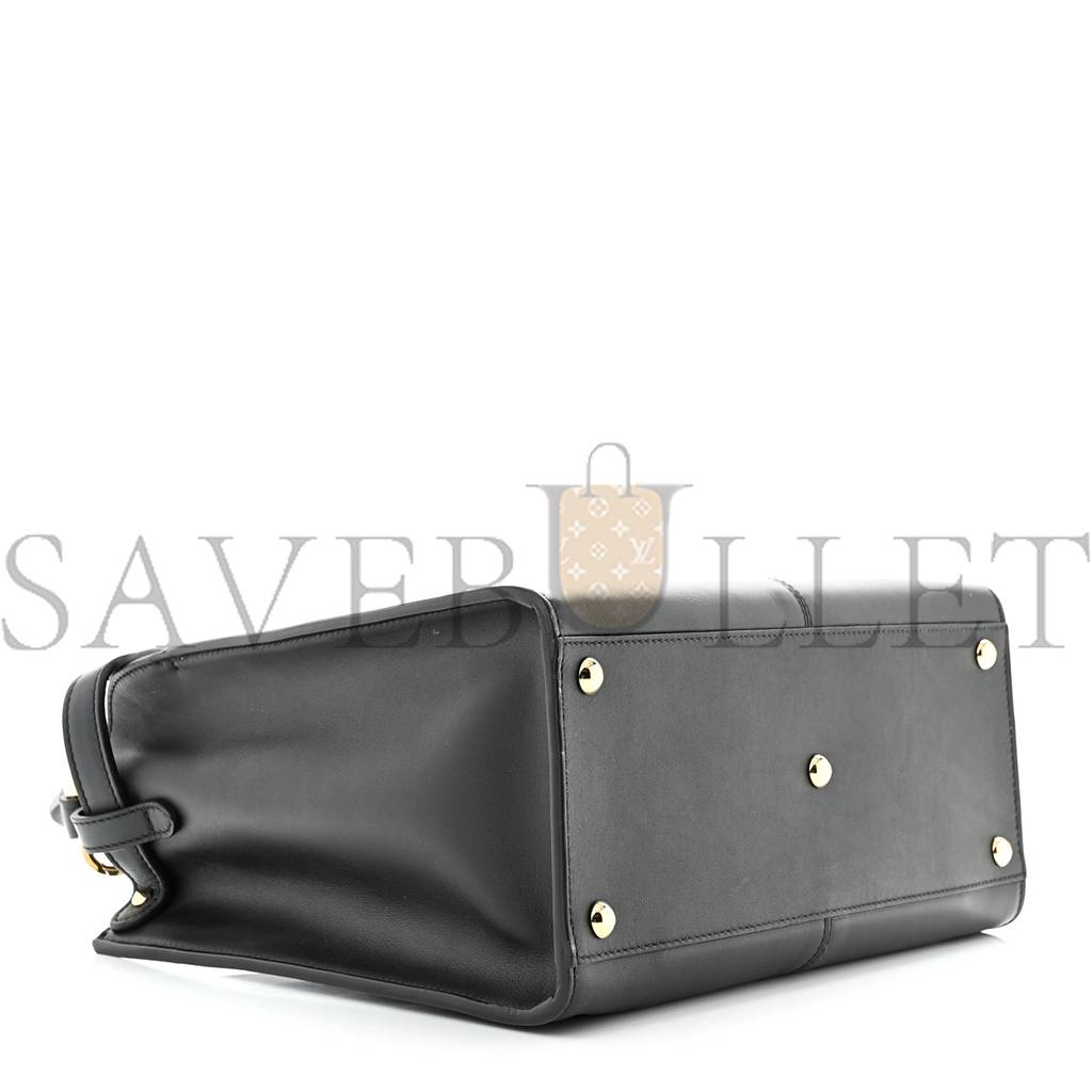 F**di vitello seta glazed fabric ff 1974 medium peekaboo x-lite black (29*25*14cm)