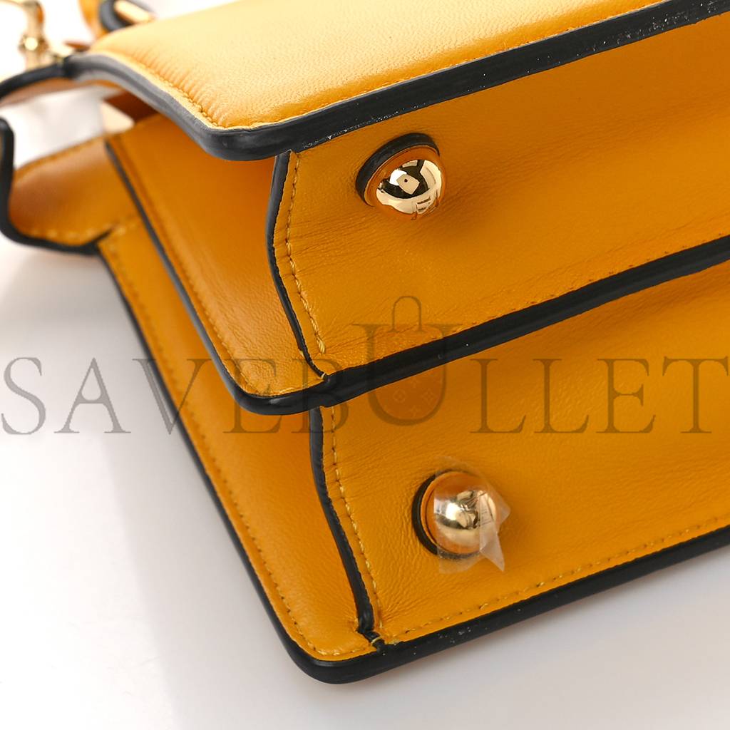 F**di shiny nappa petite peekaboo i see u satchel mimosa (20*15*9cm)