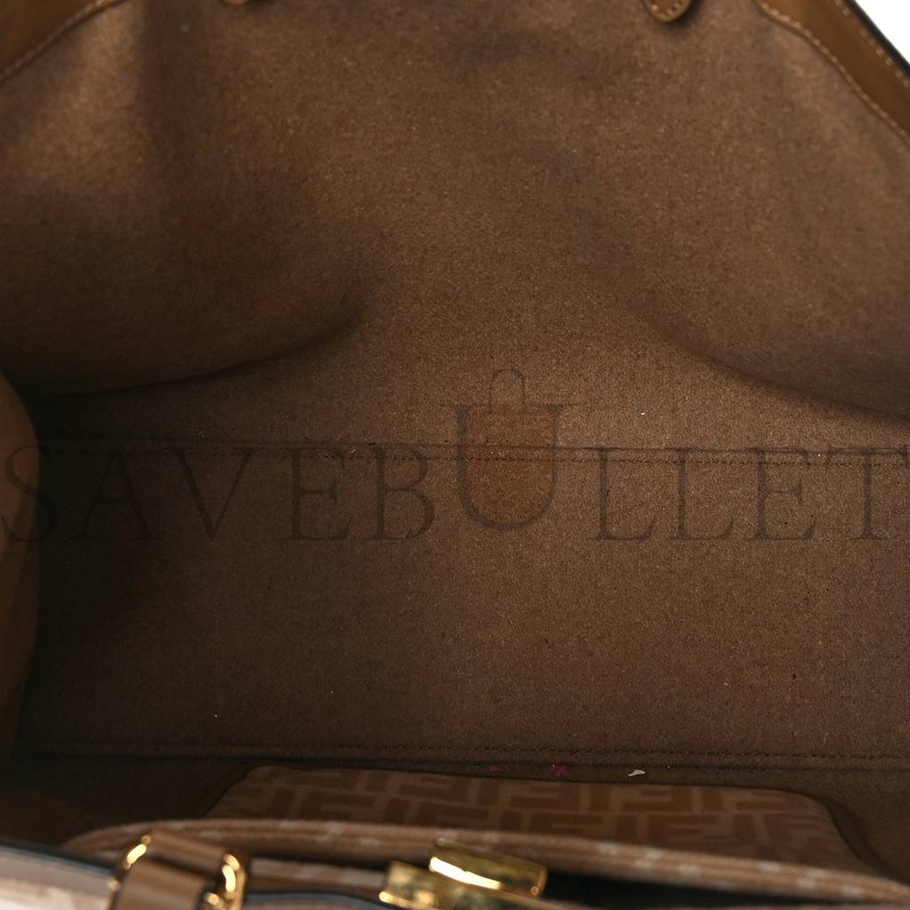 F**di wool vitello king seta ff 1974 medium peekaboo x-tote beige cammello sand (41*29*15cm)